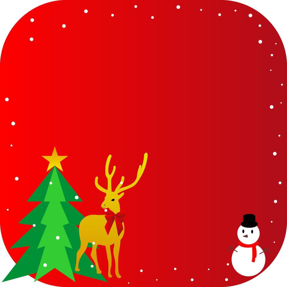 Christmas winter frame square shape vector
