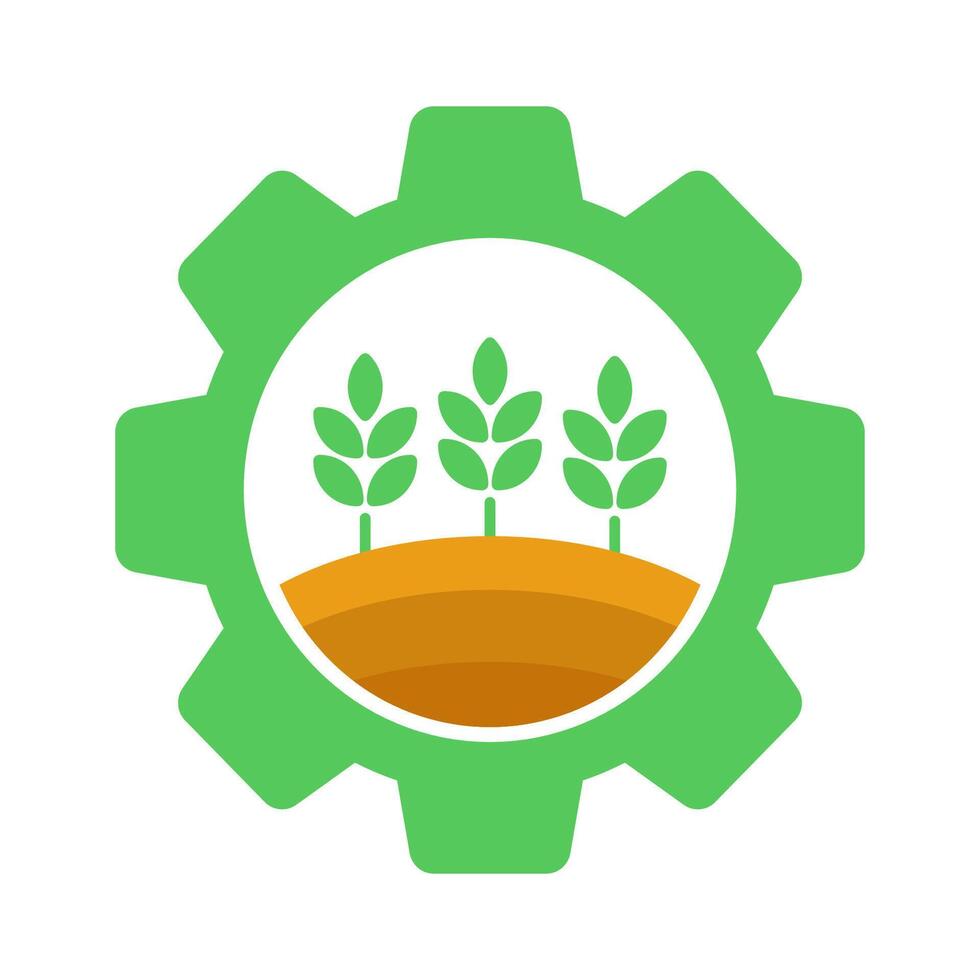 Agriculture icon with flat colorful design on white background vector