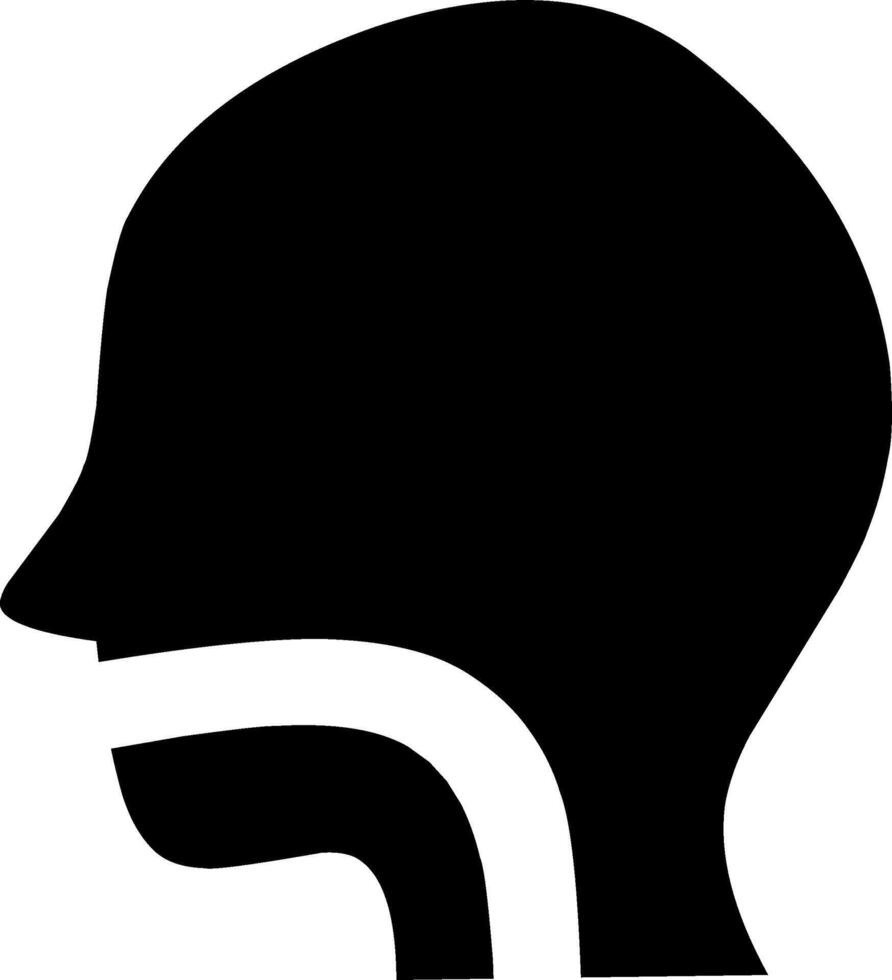 Oral throat cavity, pharynx and esophagus glyph icon vector