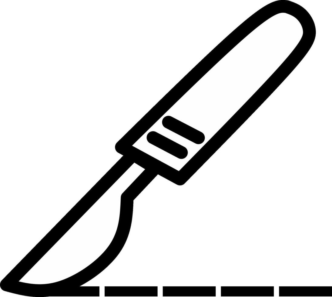 Medical scalpel icon. Hospital surgery knife sign illustration. Fit for medical or hospital web application icon. vector