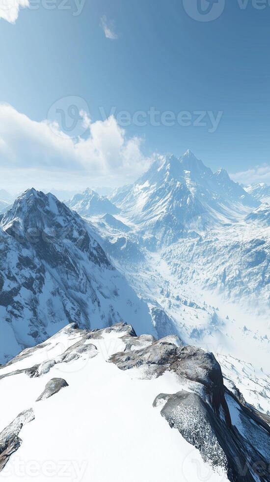 Range extends toward the horizon showing multiple summit levels, wallpaper photo