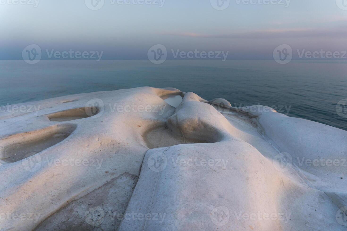 Sicily, Italy-May 10, 2022-the Turkish scale in Sicily during a sunset photo