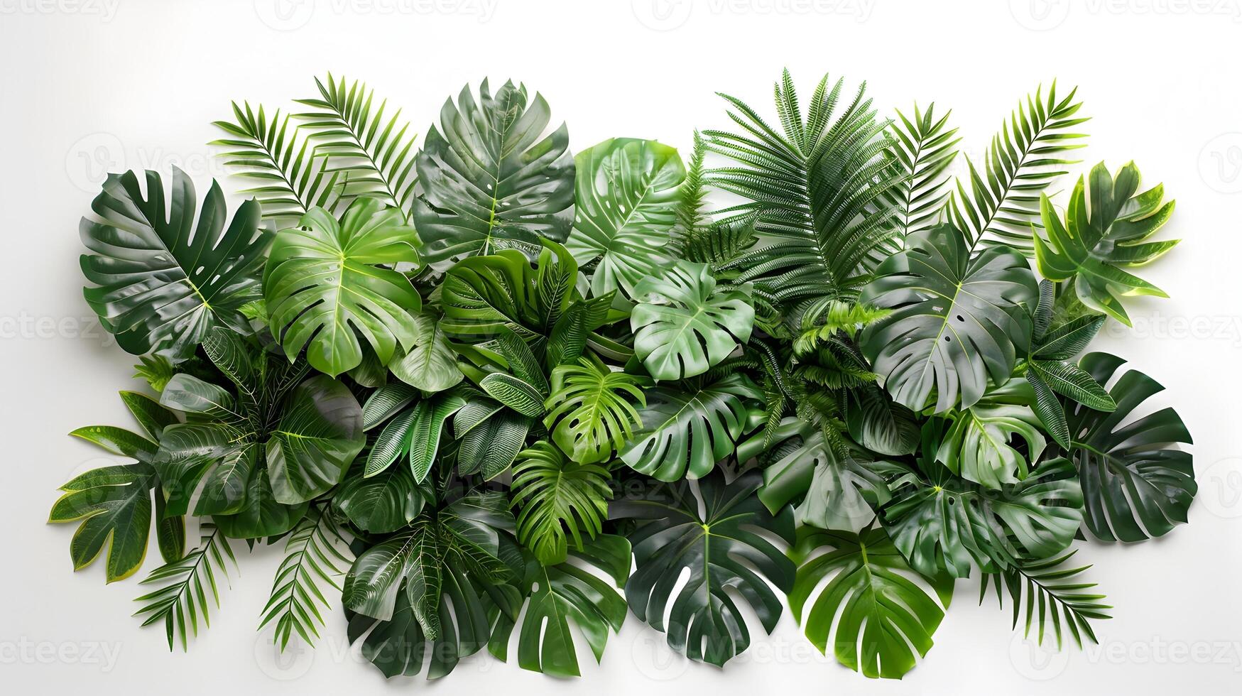 Tropical Leaf Wall Decor on White Background photo