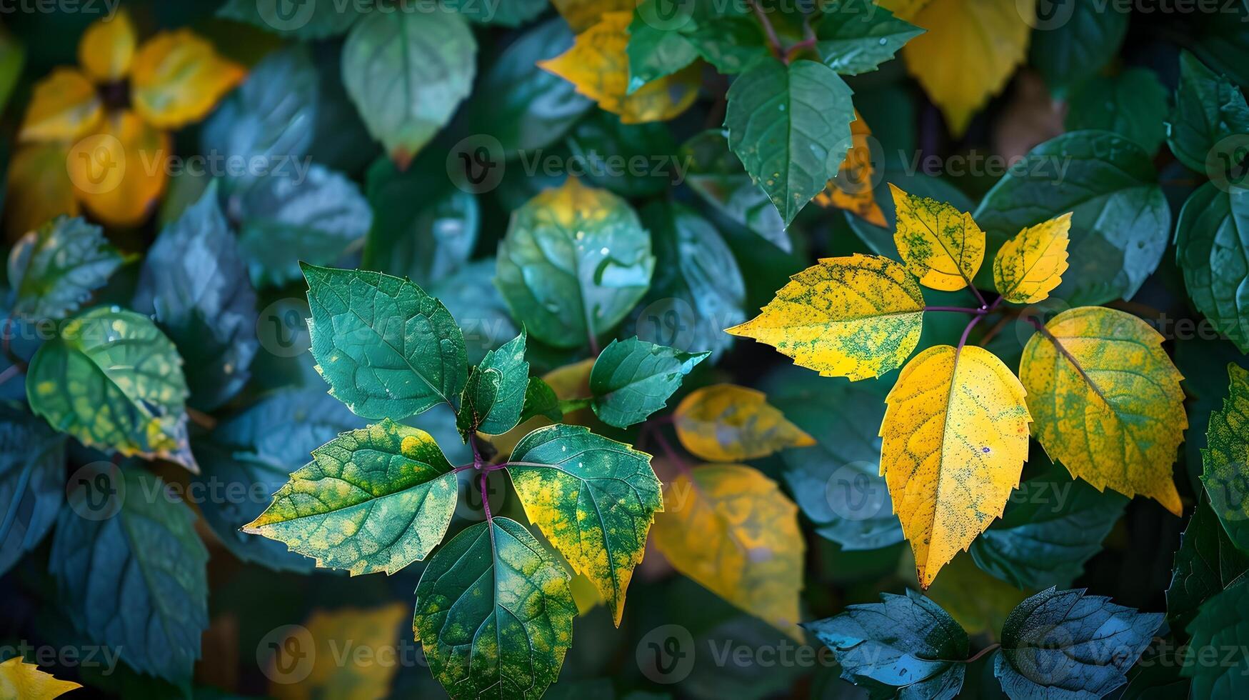 Transitioning Foliage Capturing Seasonal Change in Nature photo