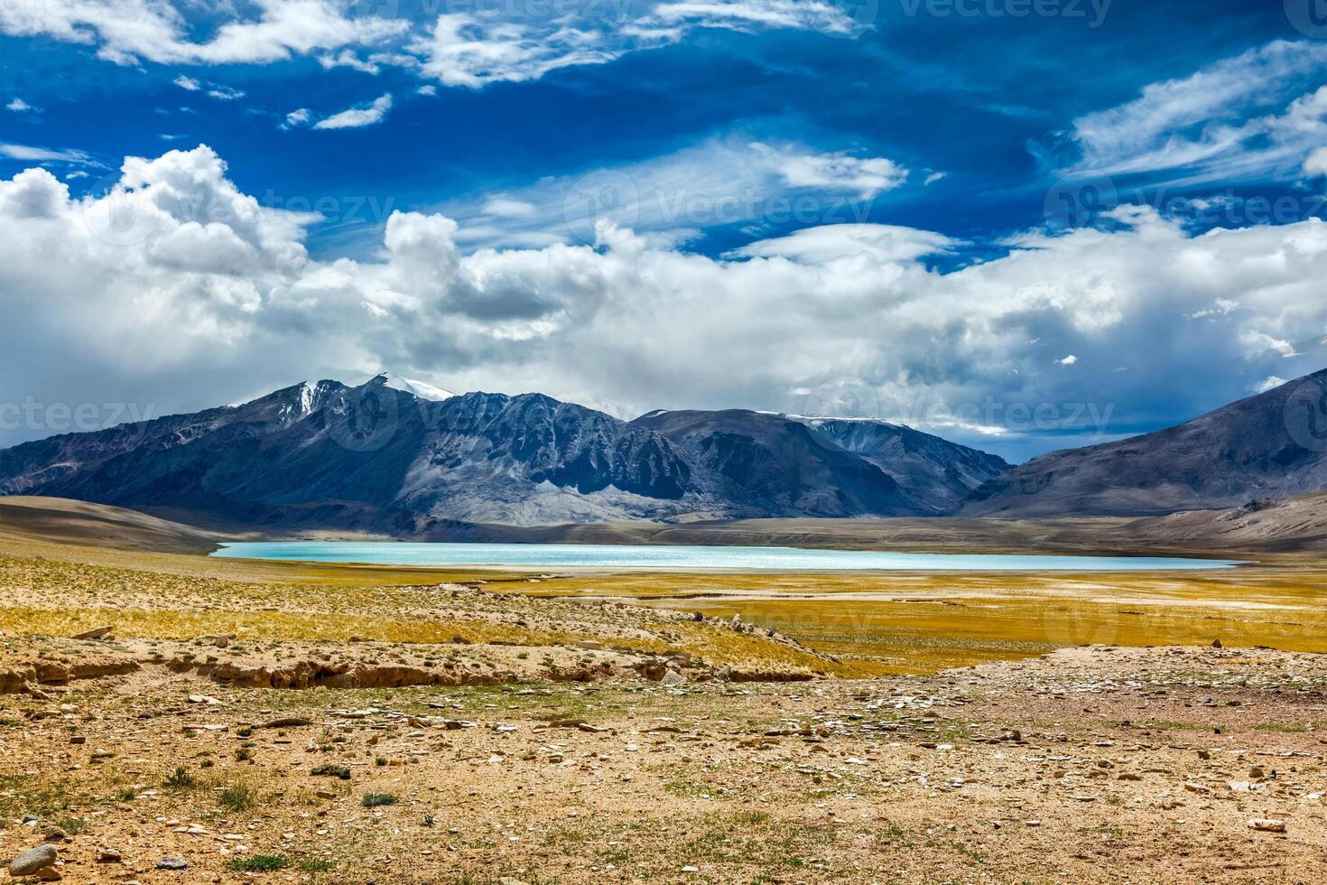 Himalayan lake Kyagar Tso, Ladakh, India photo