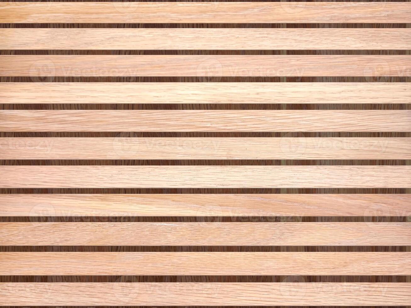 Horizontal slatted wood texture for interior decoration, textured wallpaper background, texture backdrop for architectural 3d rendering. photo