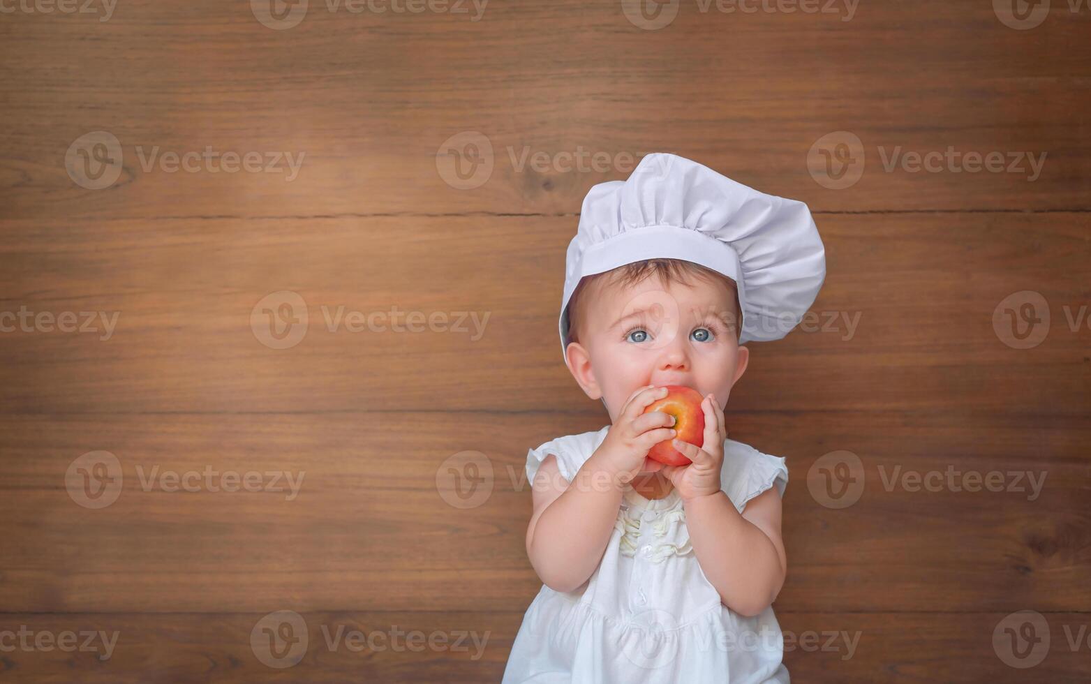 Baby in a chef's hat photo