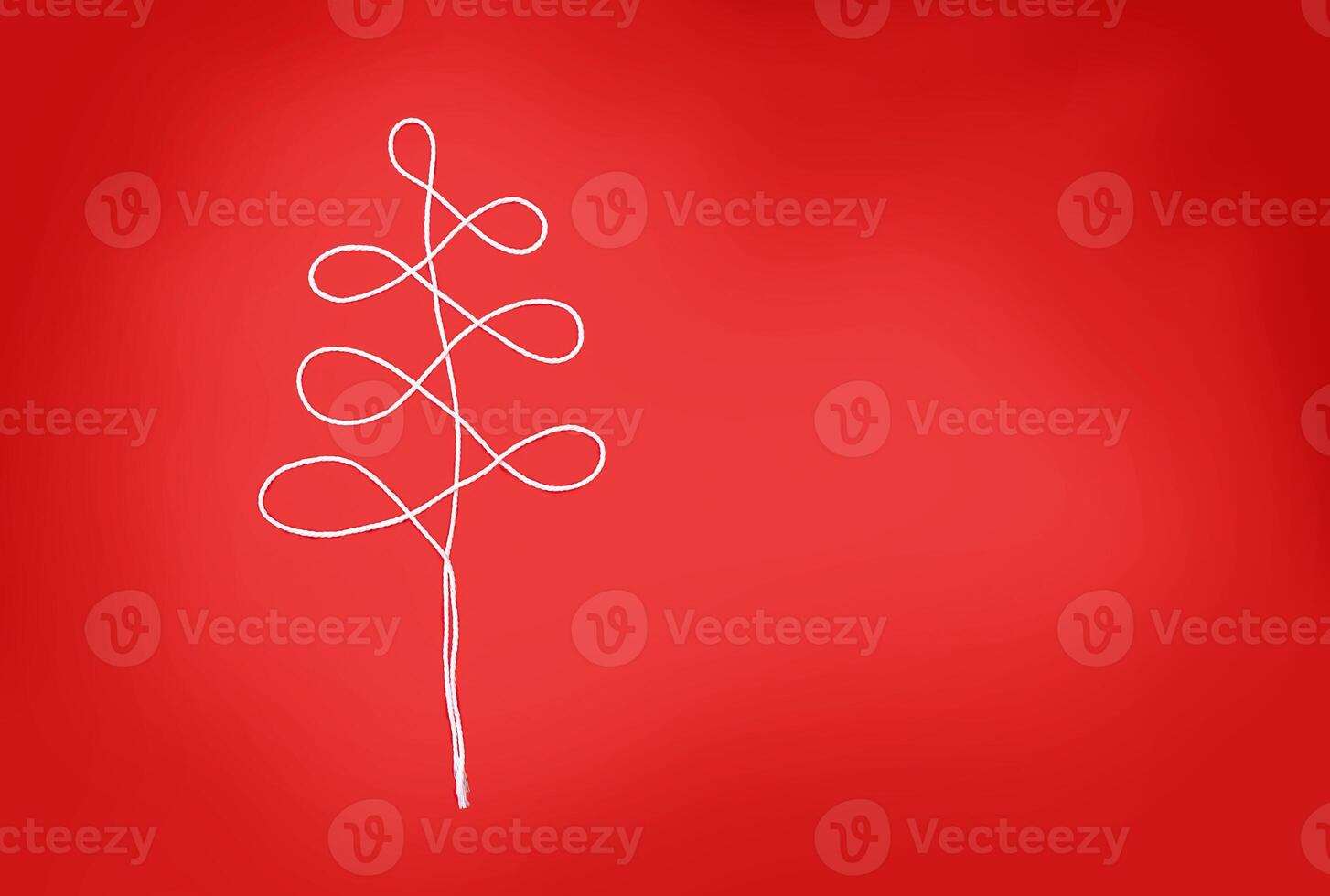 christmas tree on the red background photo