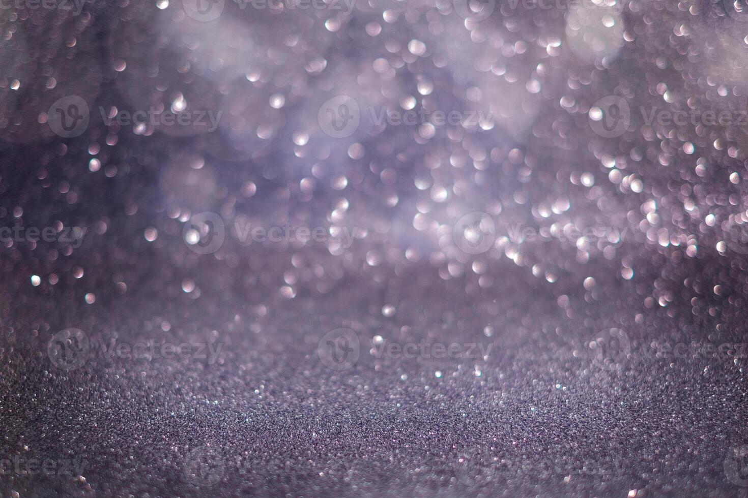 Glitter vintage lights background. silver, purple. defocused. photo