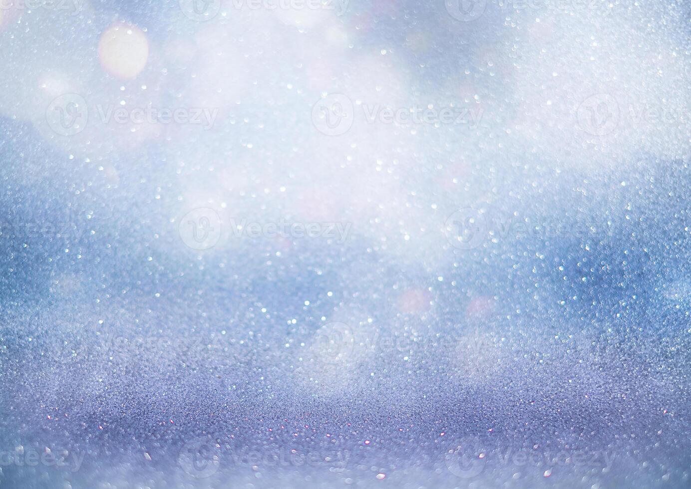 Glitter vintage lights background. silver, blue photo