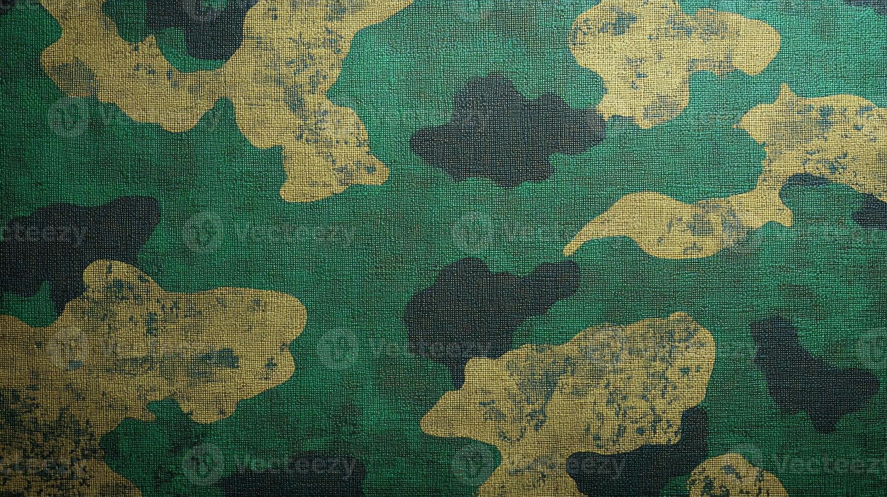 Colorful camouflage patterns in earthy tones create a dynamic visual texture for creative projects photo