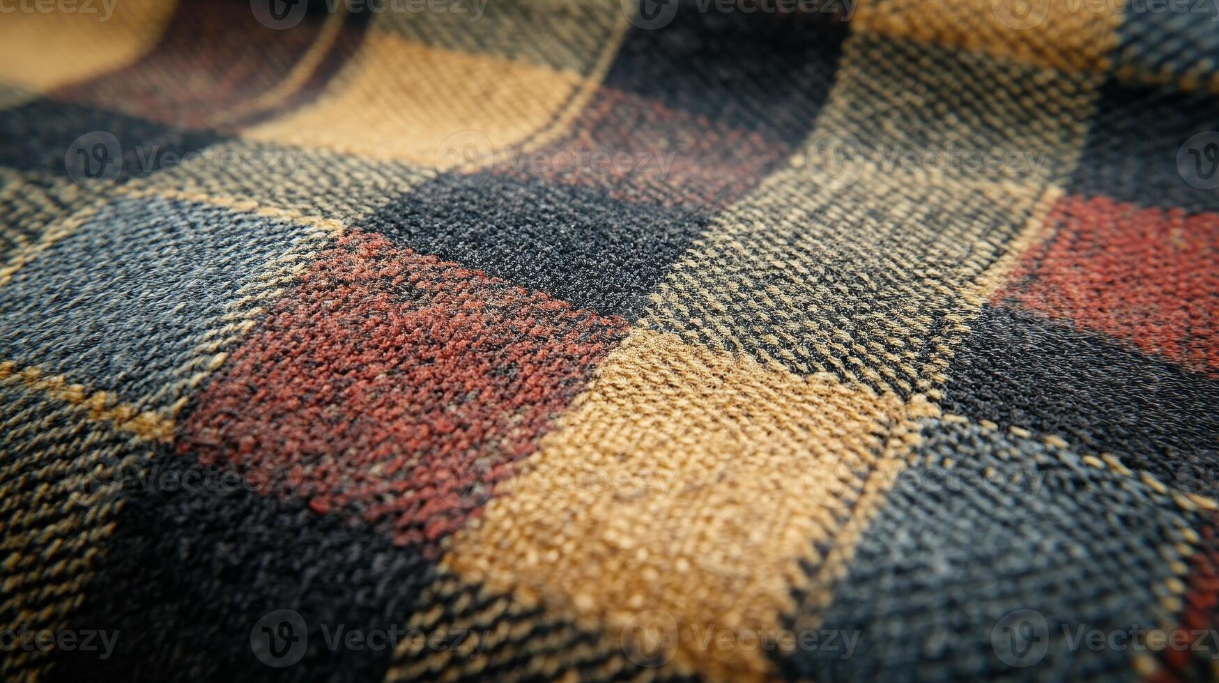 The soft and warm plaid fabric invites a feeling of comfort and seasonal charm photo