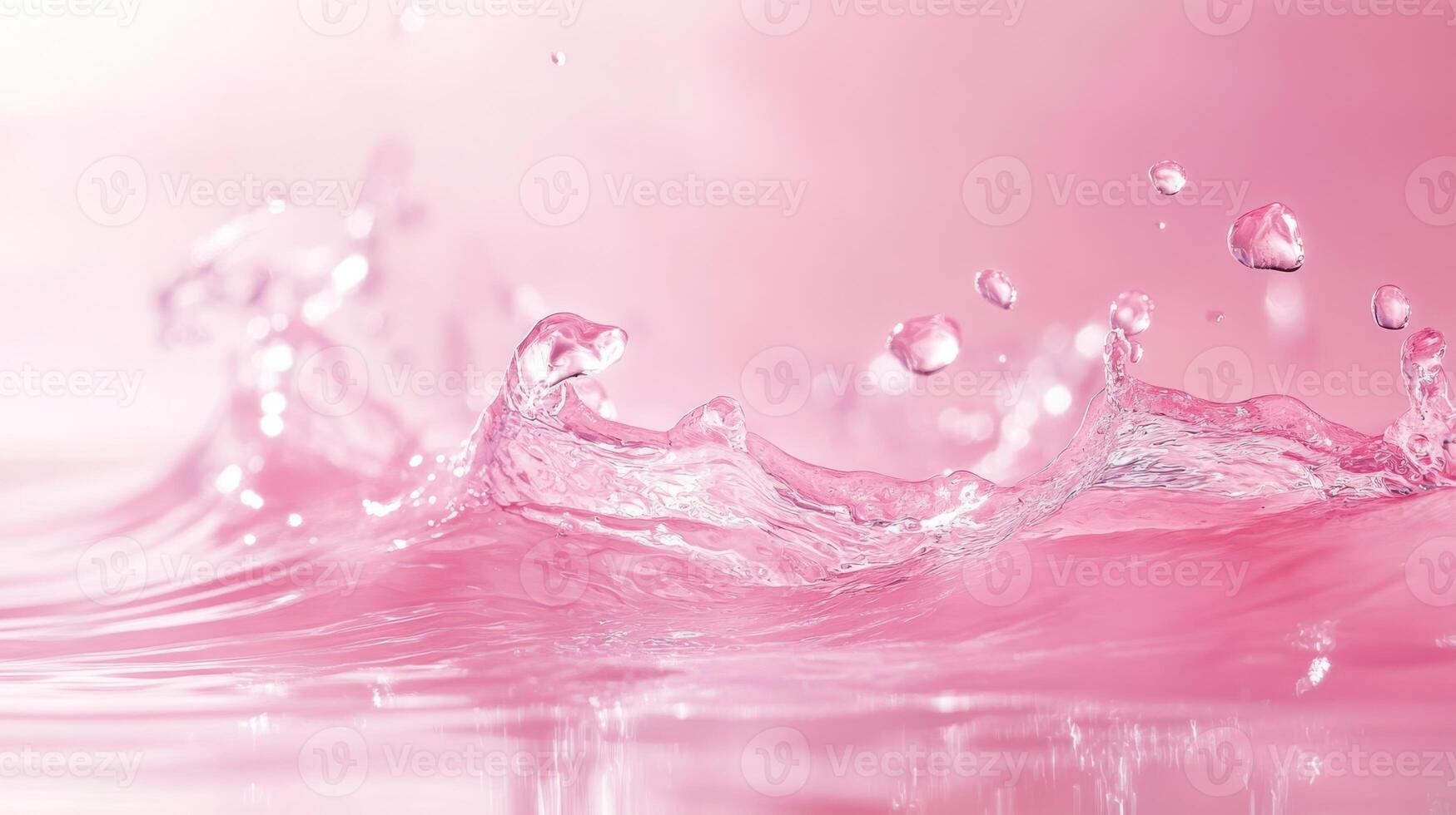 This beautifully serene image depicting gentle water splashes in soft pink hues is perfect for various backgrounds or design projects that require a calming and soothing aesthetic to enhance ambiance photo