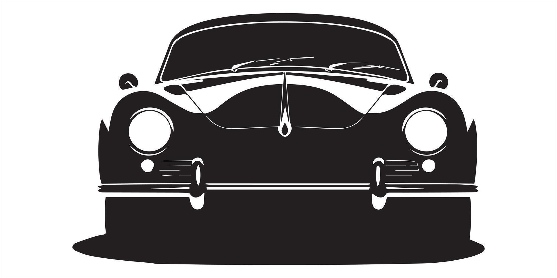 black silhouette car design vector
