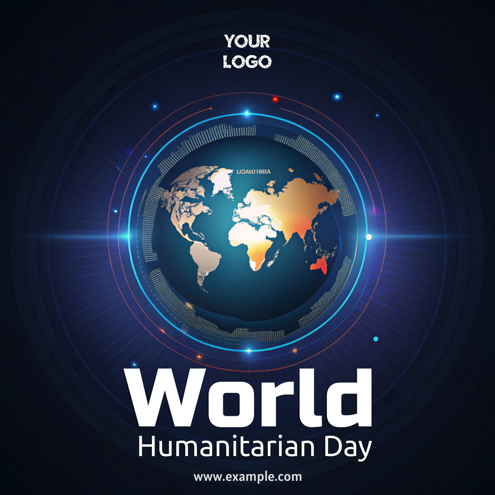 World Humanitarian Day Celebrating global unity and support psd