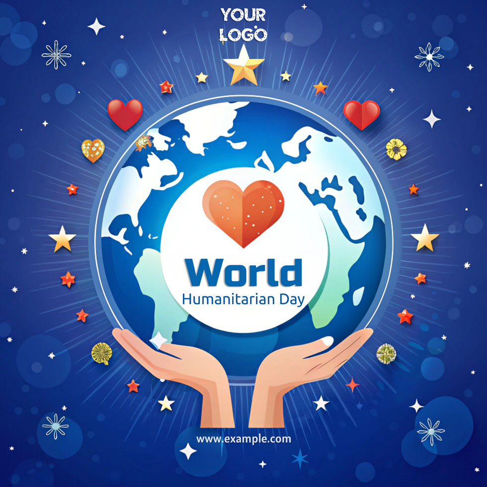 Celebrate World Humanitarian Day with unity and compassion psd