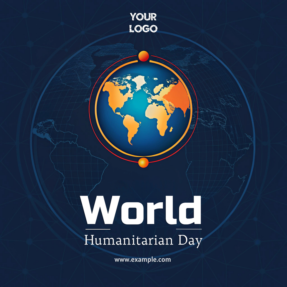 Celebrating World Humanitarian Day with global awareness and unity psd