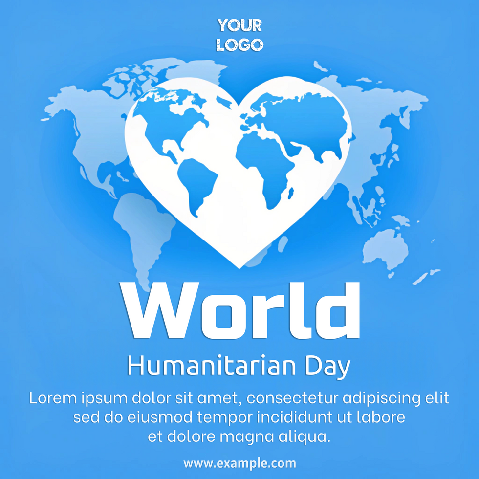 Celebrate World Humanitarian Day with unity and compassion for all psd