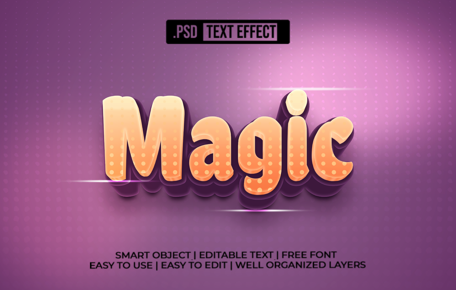 Magic 3D Text Effect psd
