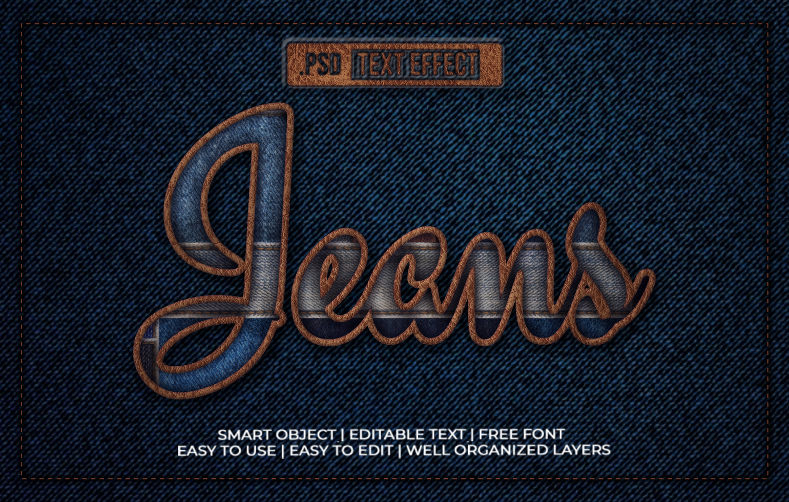 Jeans Text Effect psd