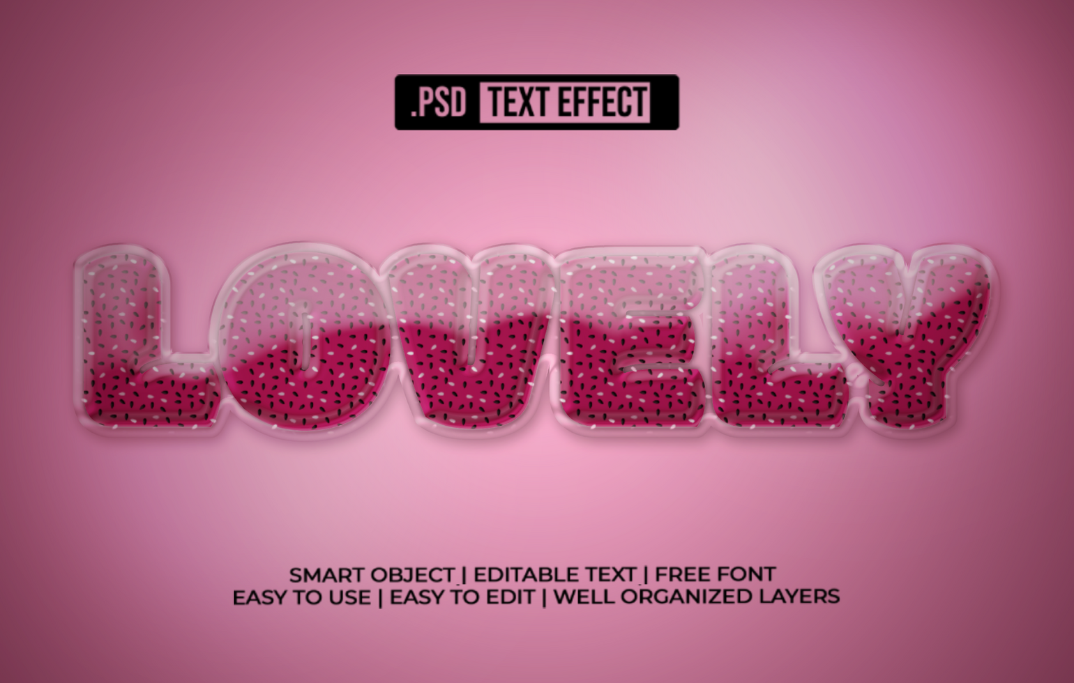 Lovely 3D Text Effect psd