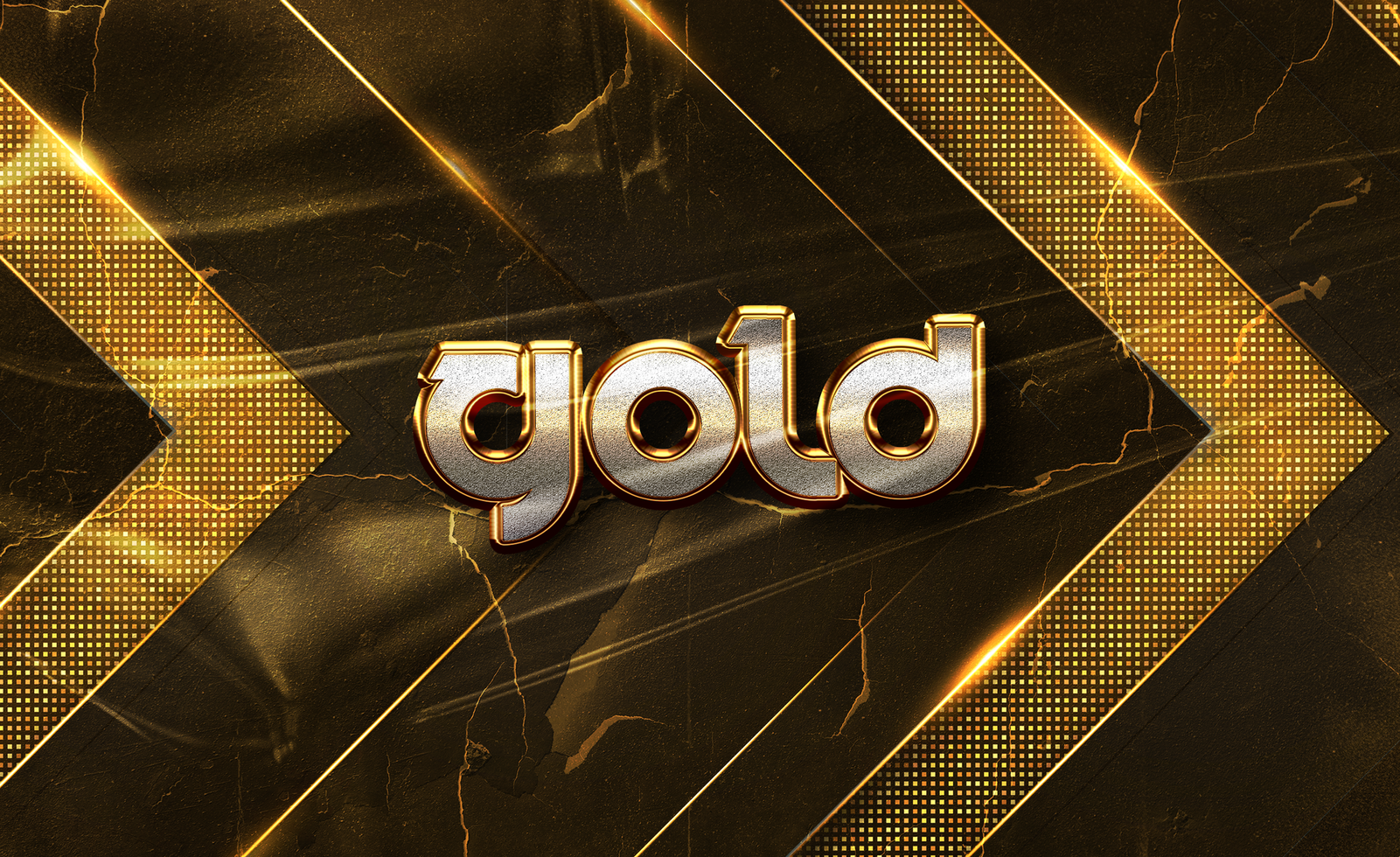 Gold Text Effect psd