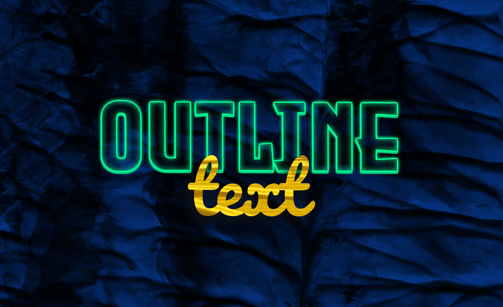 Outline Text Effect psd