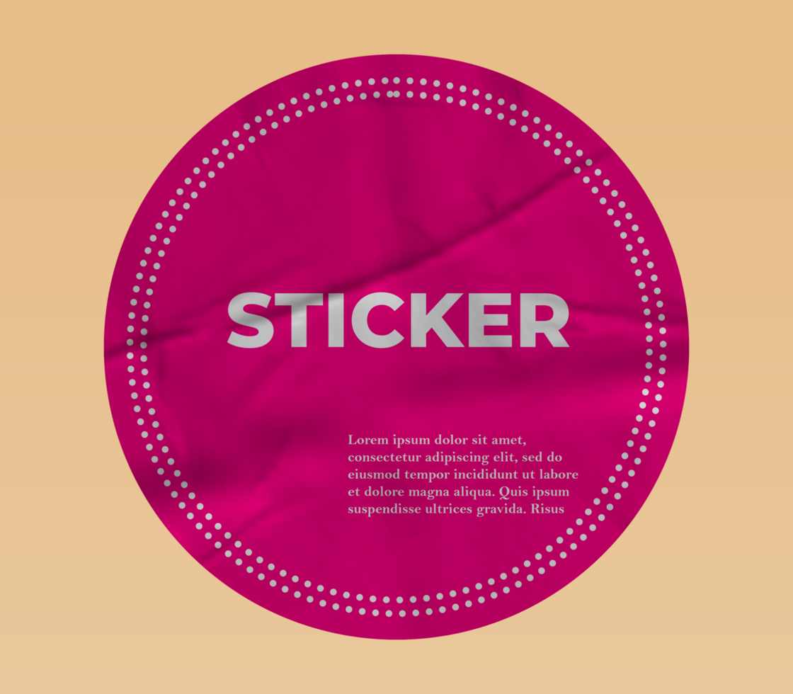 Realistic Round Sticker Mockup Label Tag Template psd
