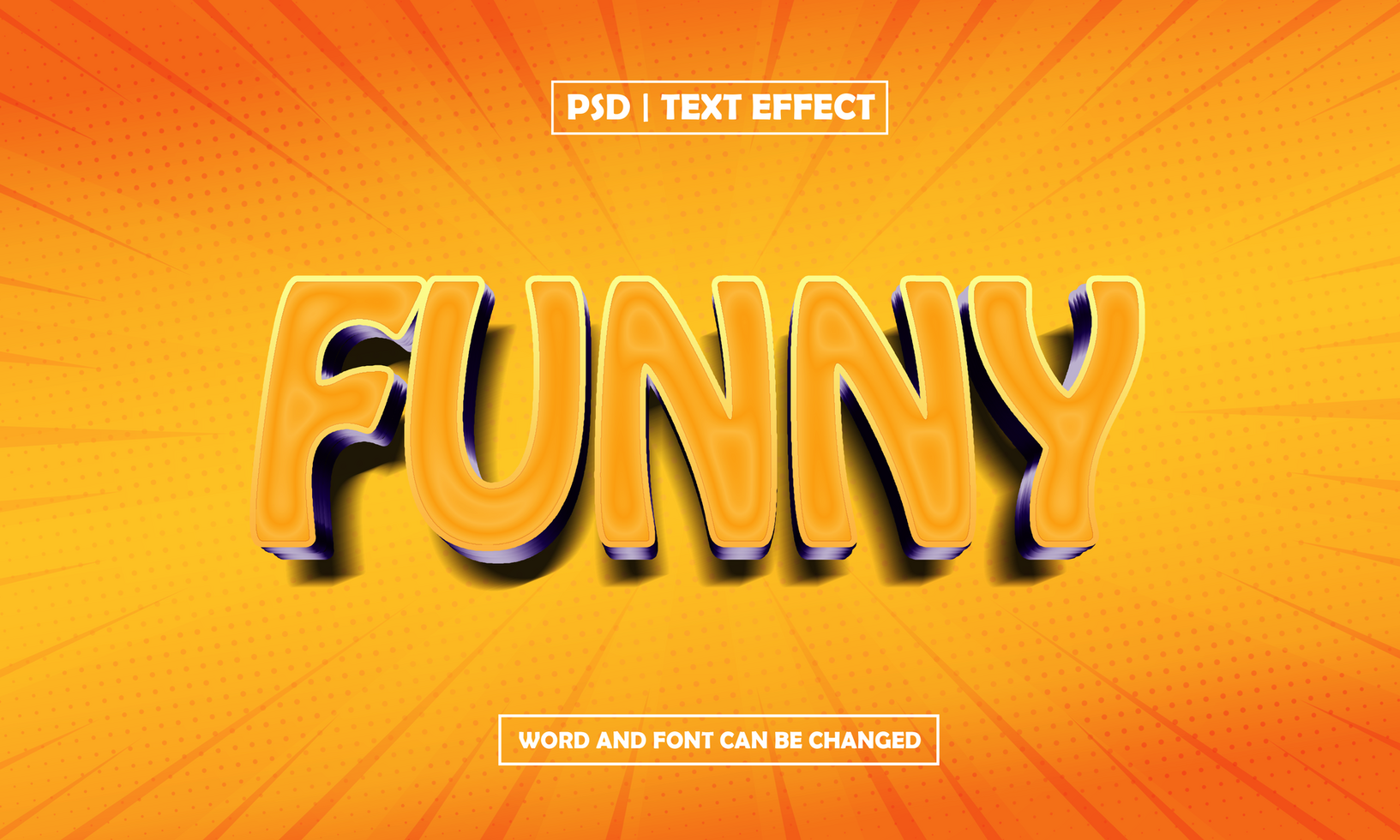 funny text effect psd