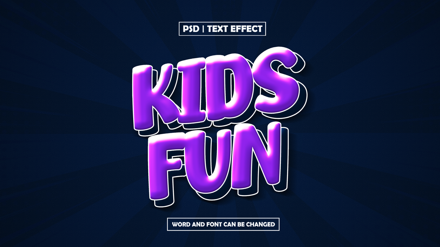 kids fun text effect psd
