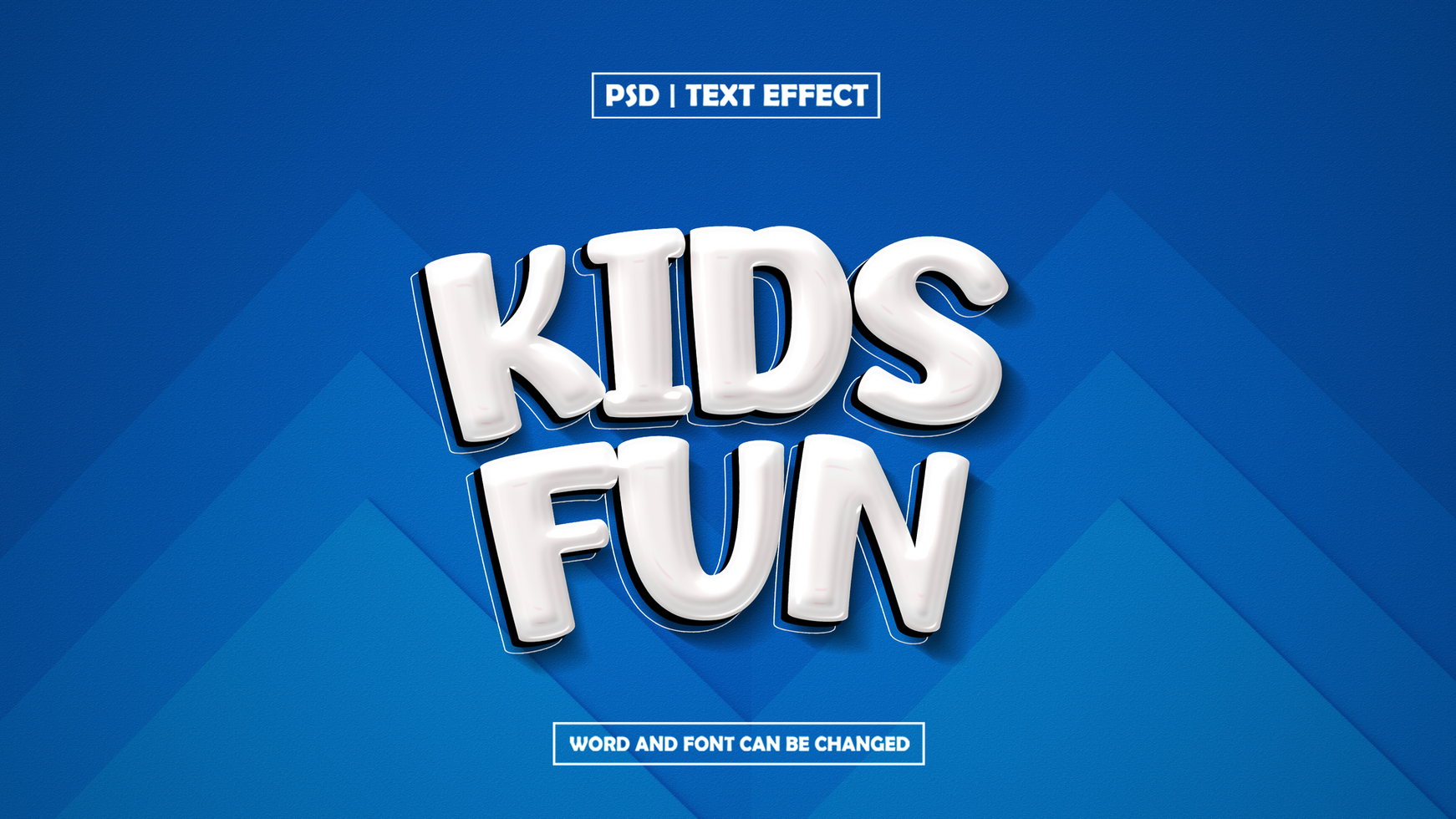 kids fun editable text effect psd