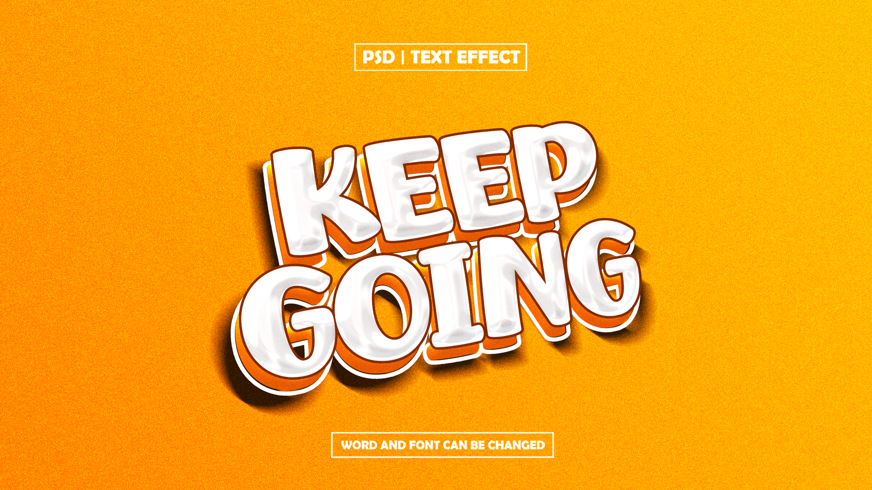 keep going editable text effect psd