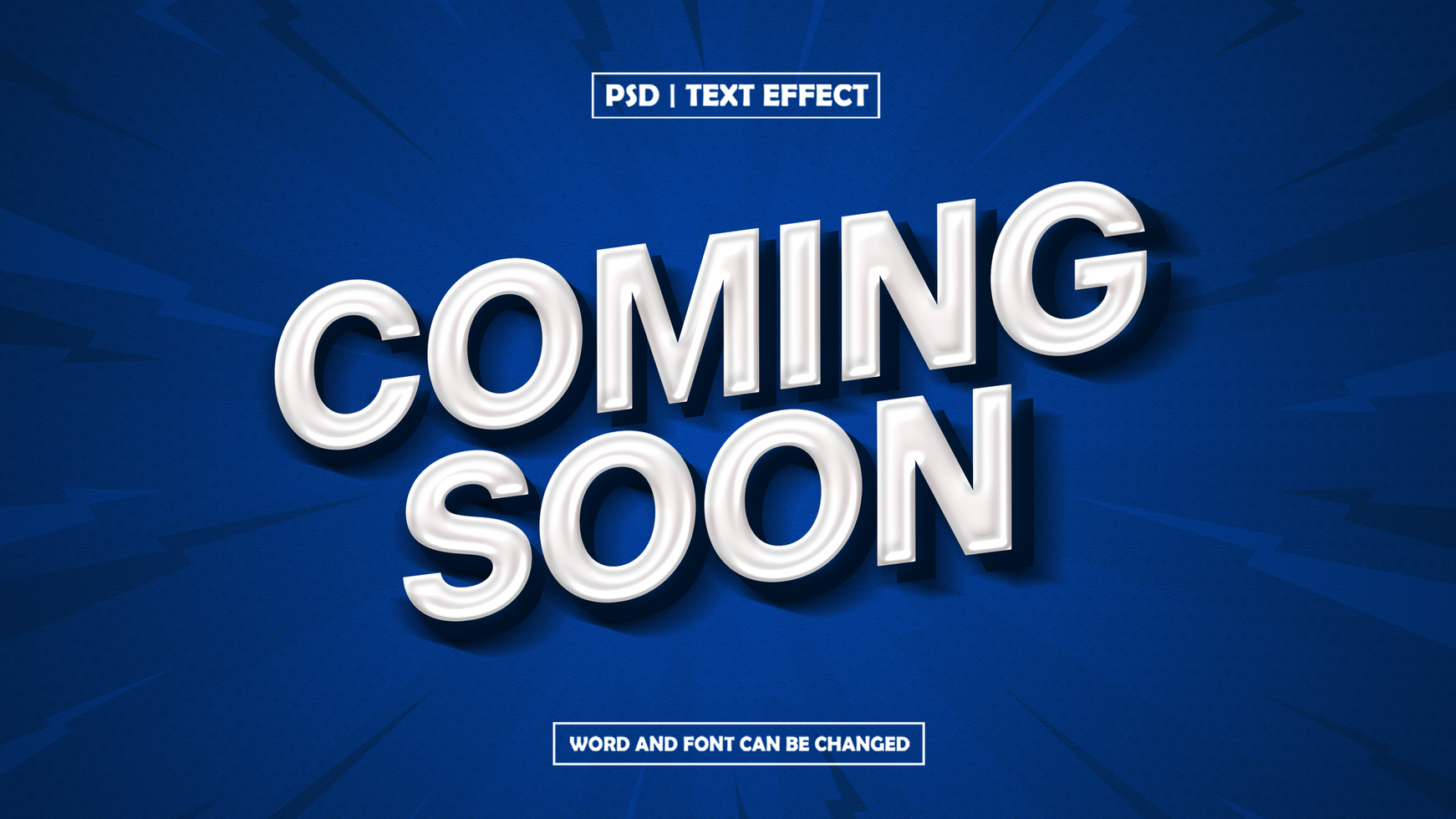 coming soon editable text psd