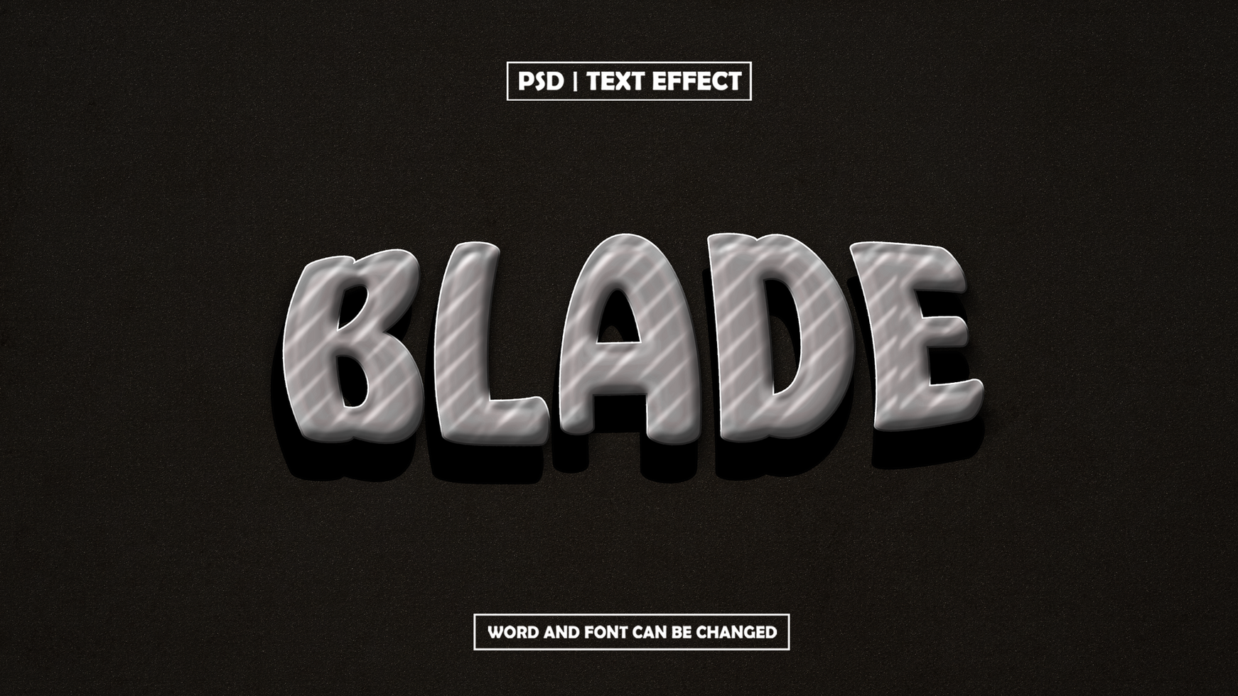 blade balck text effects psd
