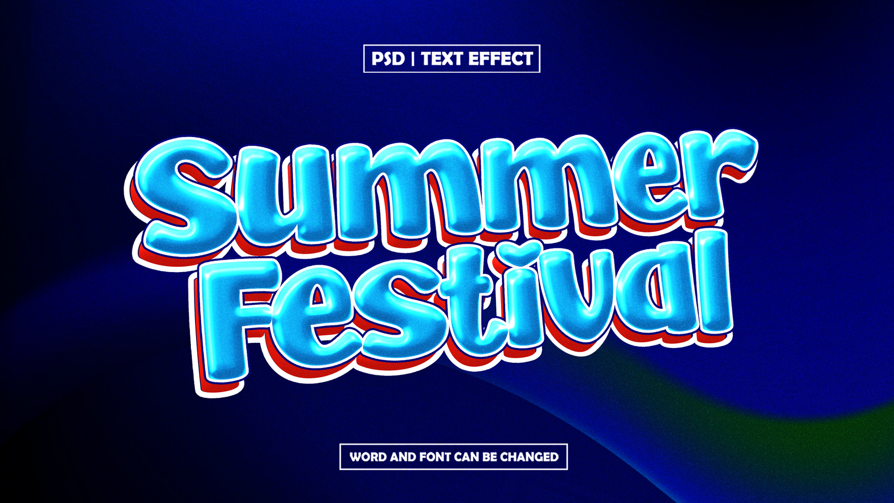 Summer text effect psd