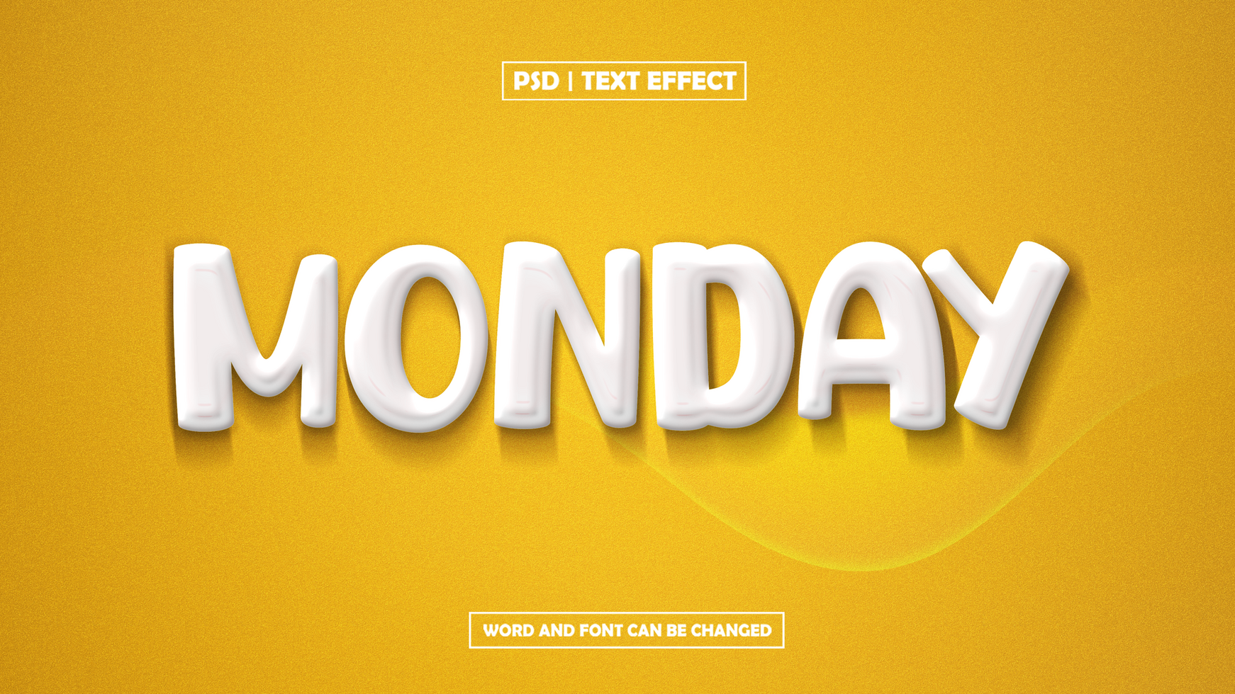 monday editable text psd