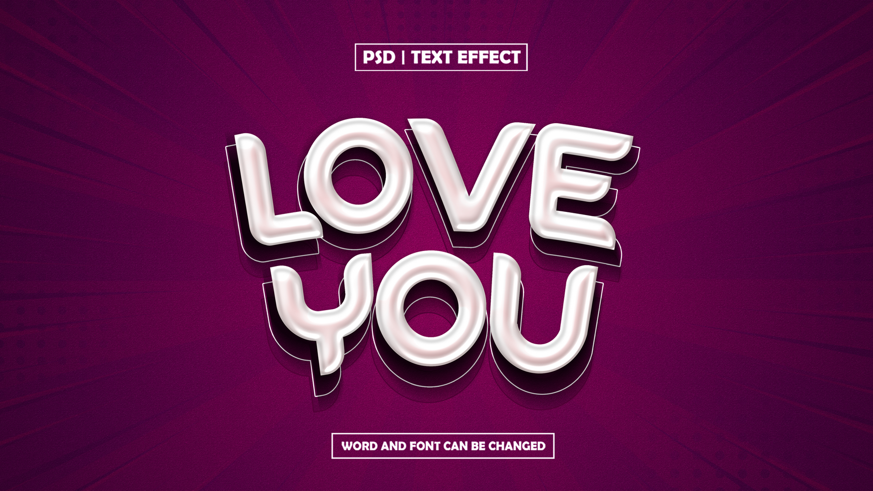 love text effect style psd