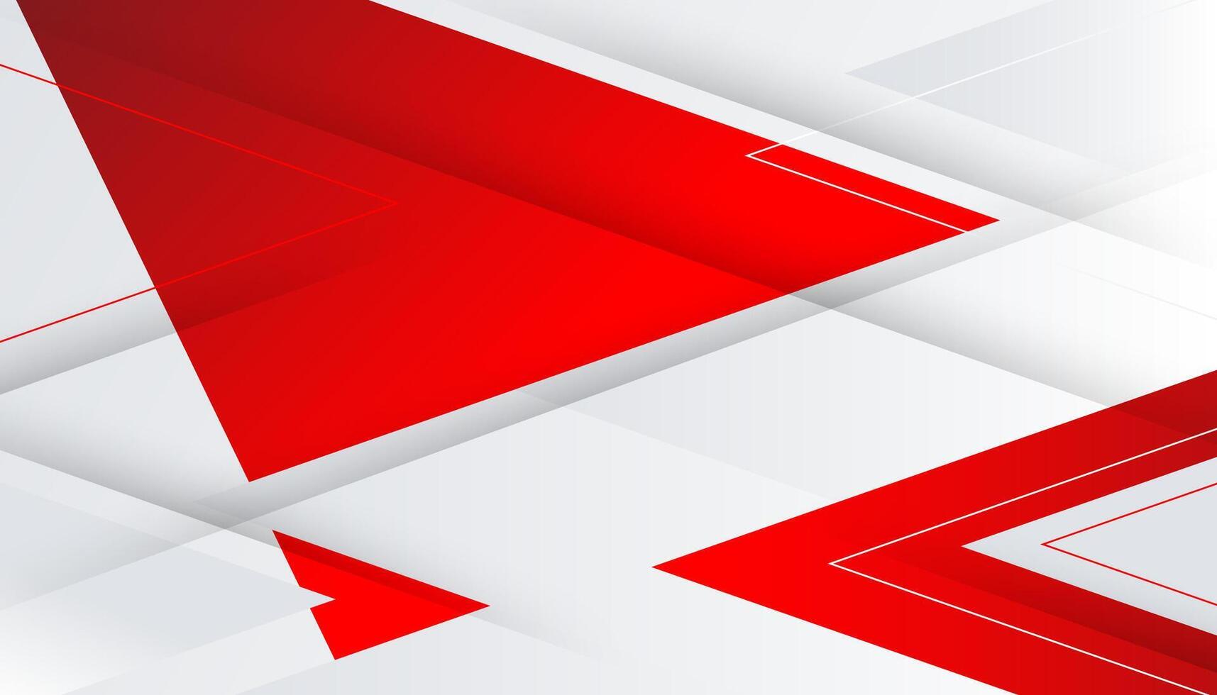 abstract white and red background with geometric shapes vector