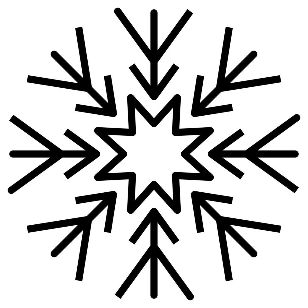 Snowflake Outline Icon vector