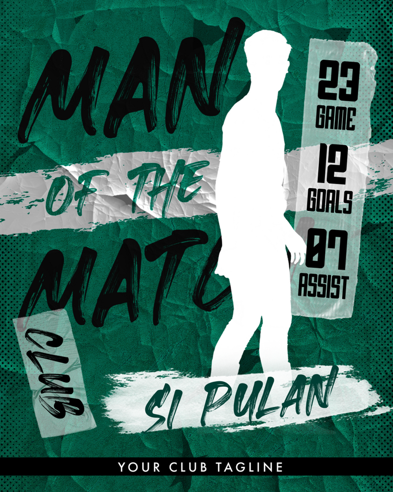 man of the match template psd