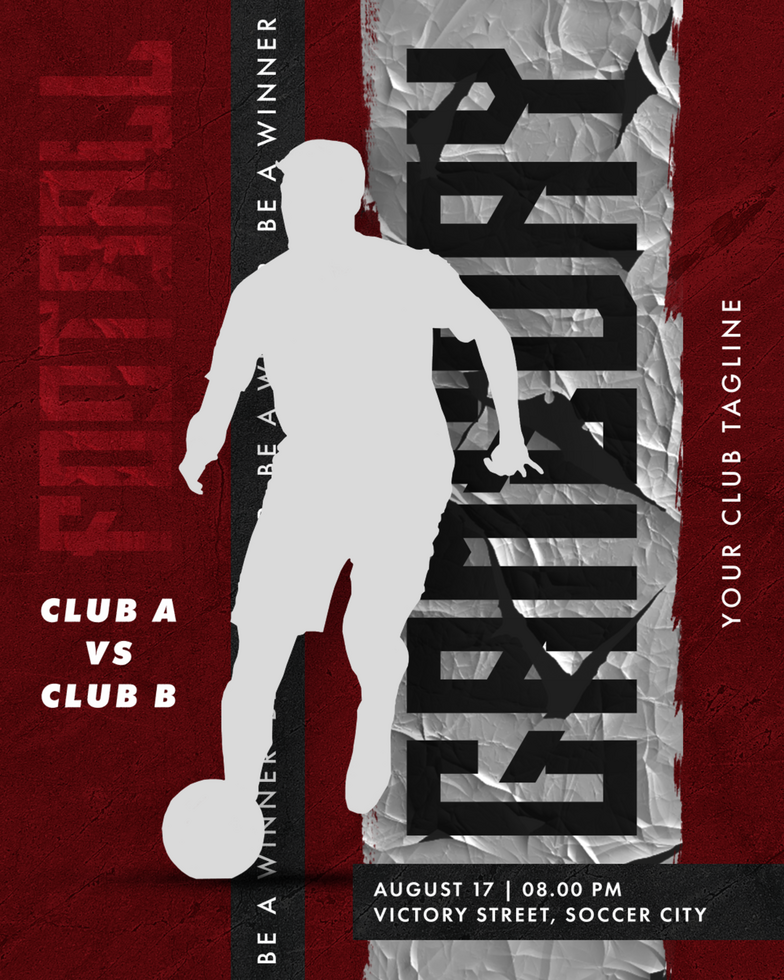 Football matchday social media template psd