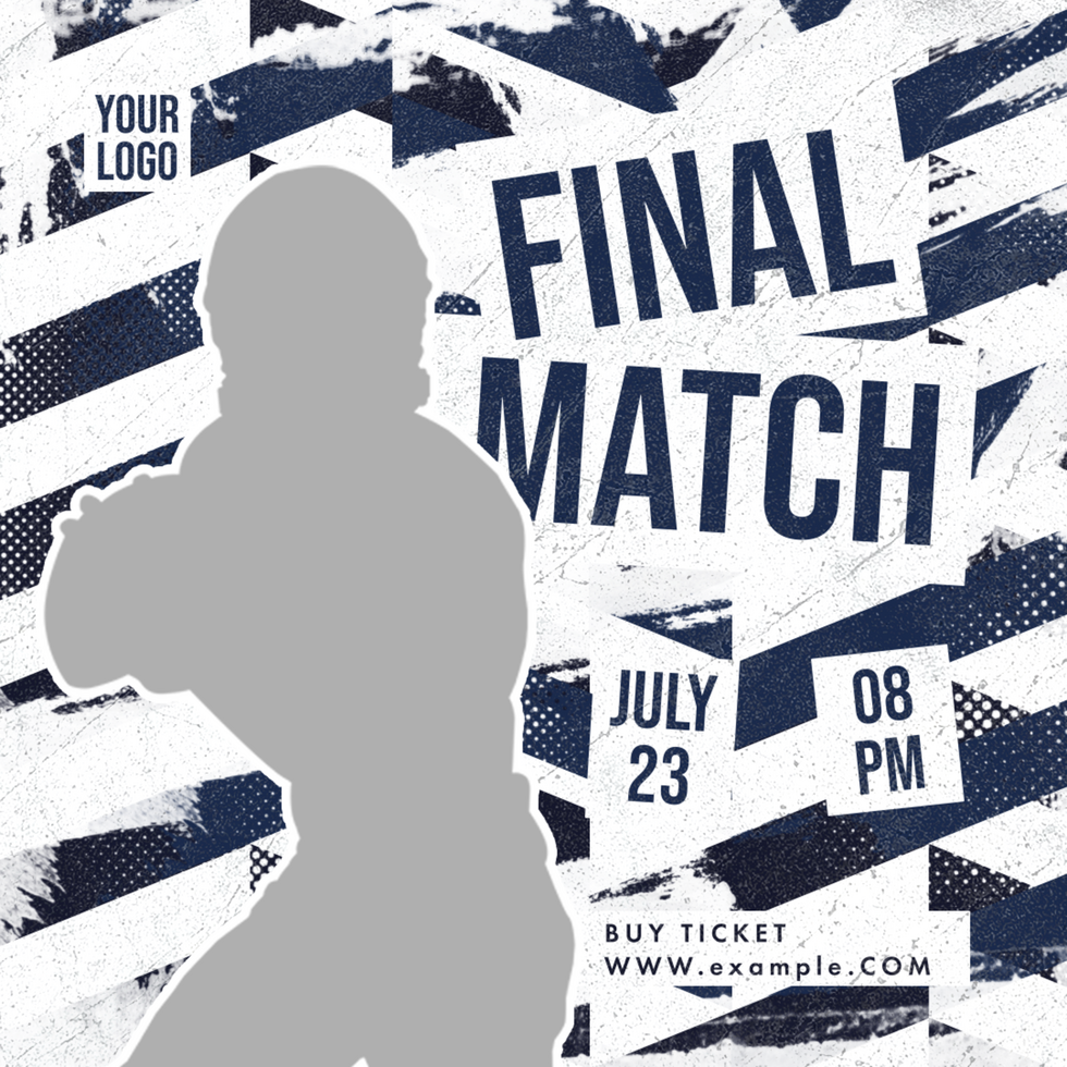 final match design with grunge background psd