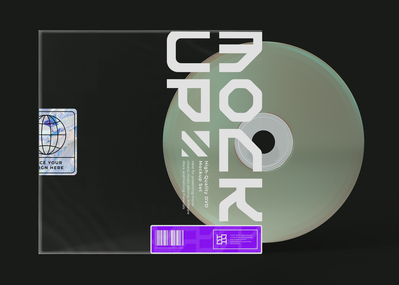 Cover and Compact Disc Mockup psd
