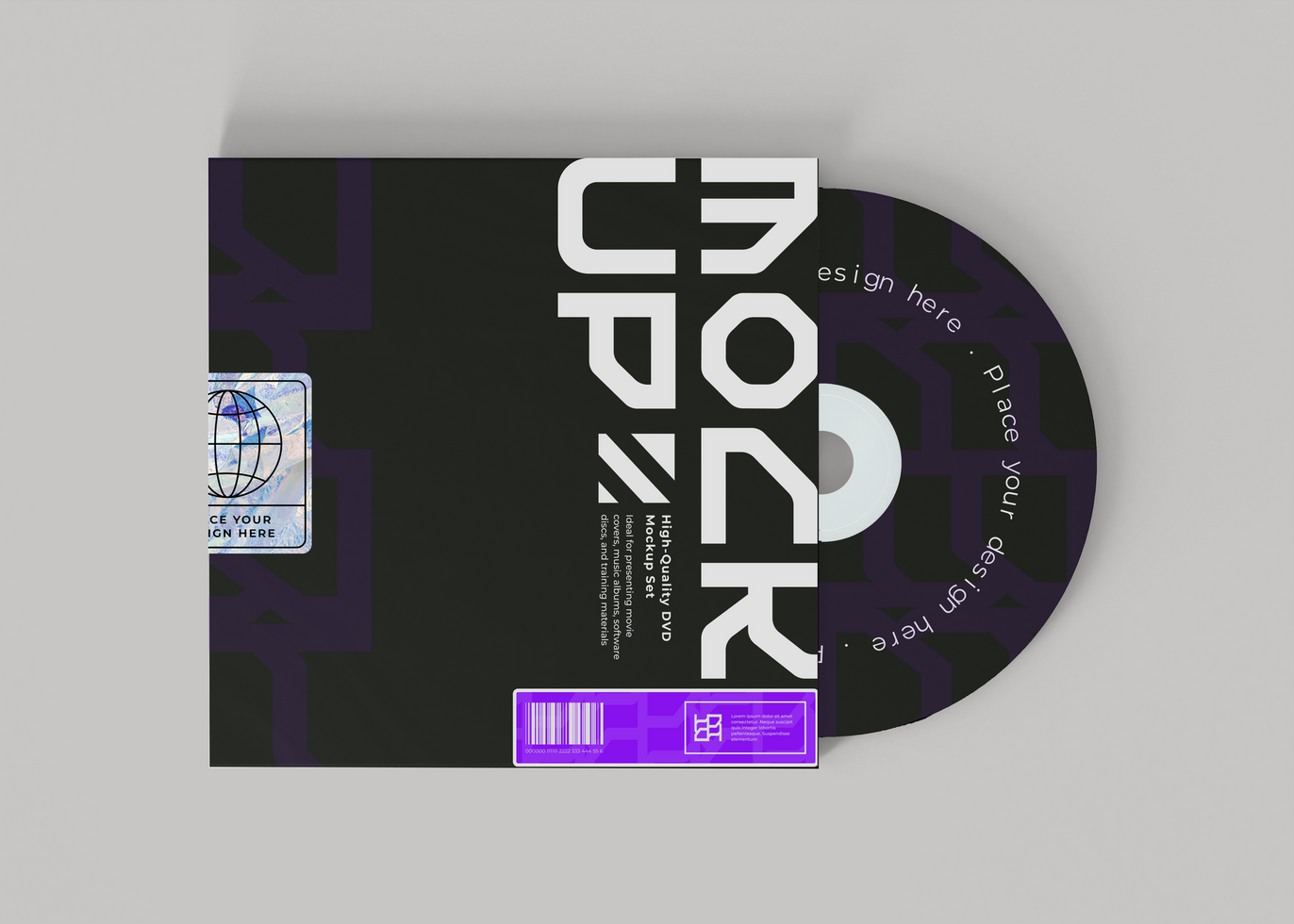 Cover and Compact Disc Mockup psd