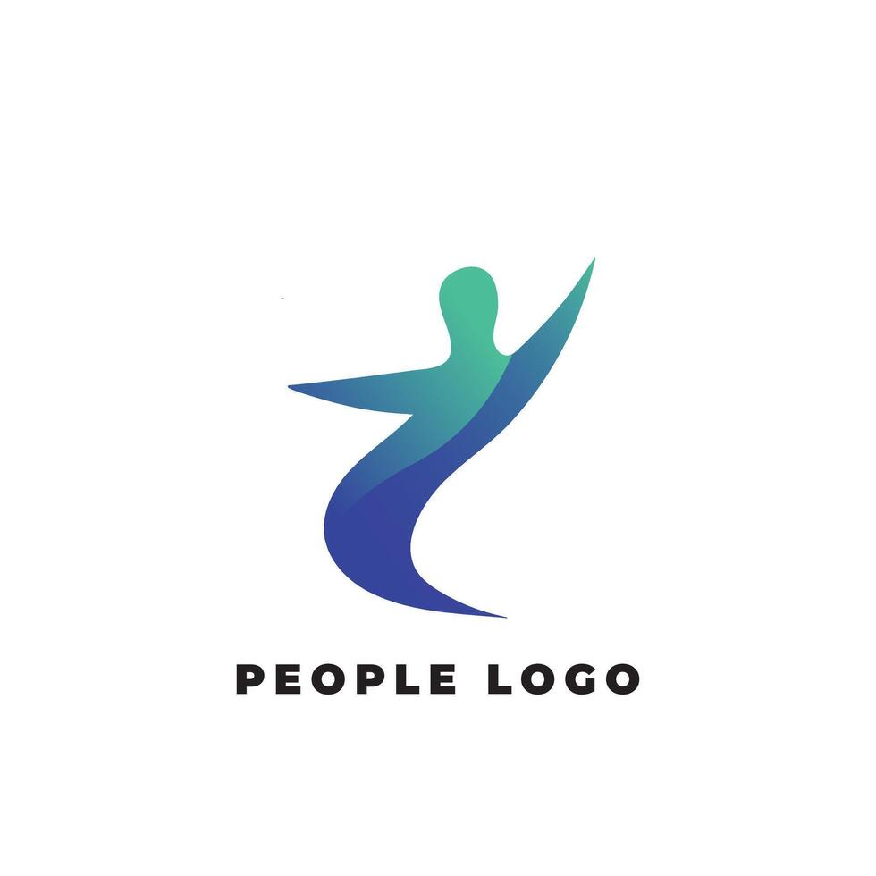 modern people abstract logo for your business simple vector