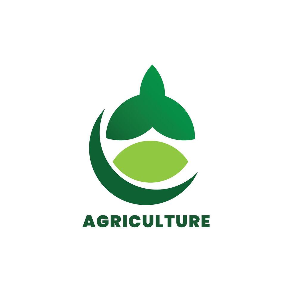 Logo Modern Elegant Agriculture , plant icon depicting the agriculture industry with a growing agricultural concept. vector