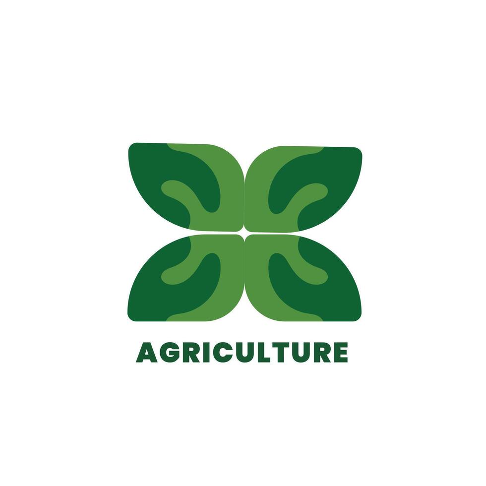 Modern Elegant Agriculture Logo, plant icon depicting the agriculture industry with wavy leaf logo suitable for your company. vector