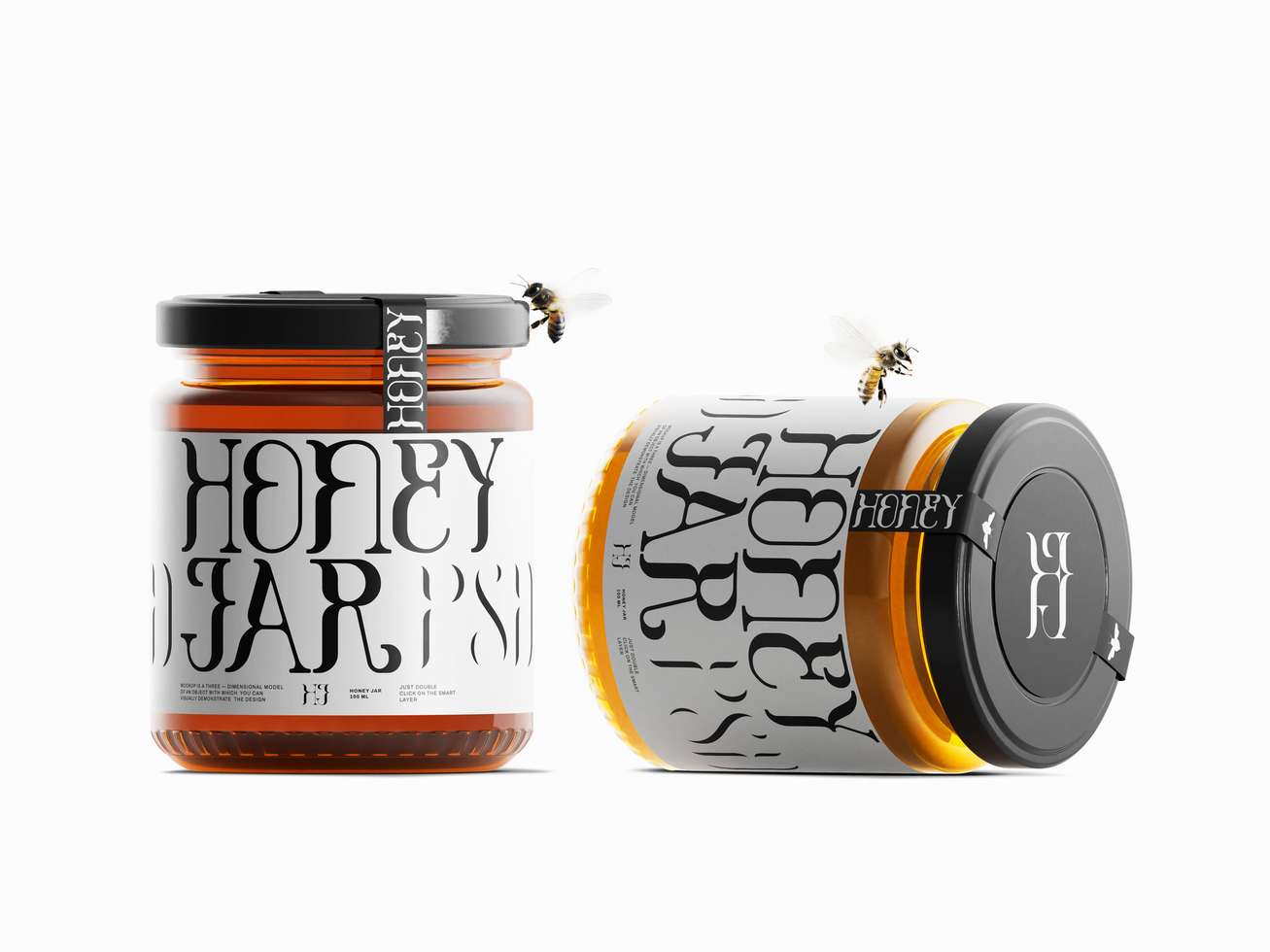 Honey Jar Mockup psd