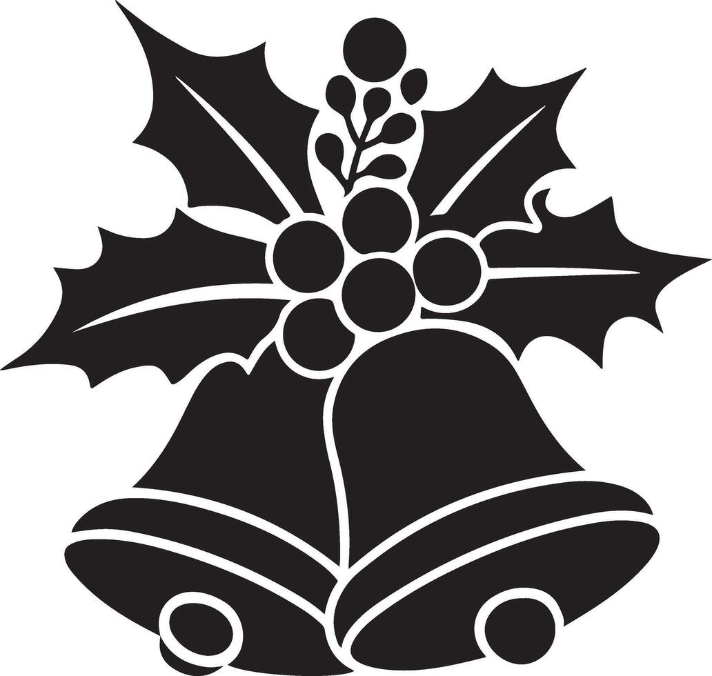 Classic Christmas Bell Icon vector
