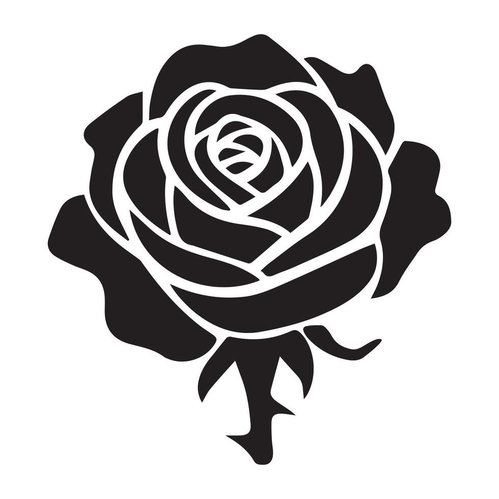 Elegant Rose Icon vector